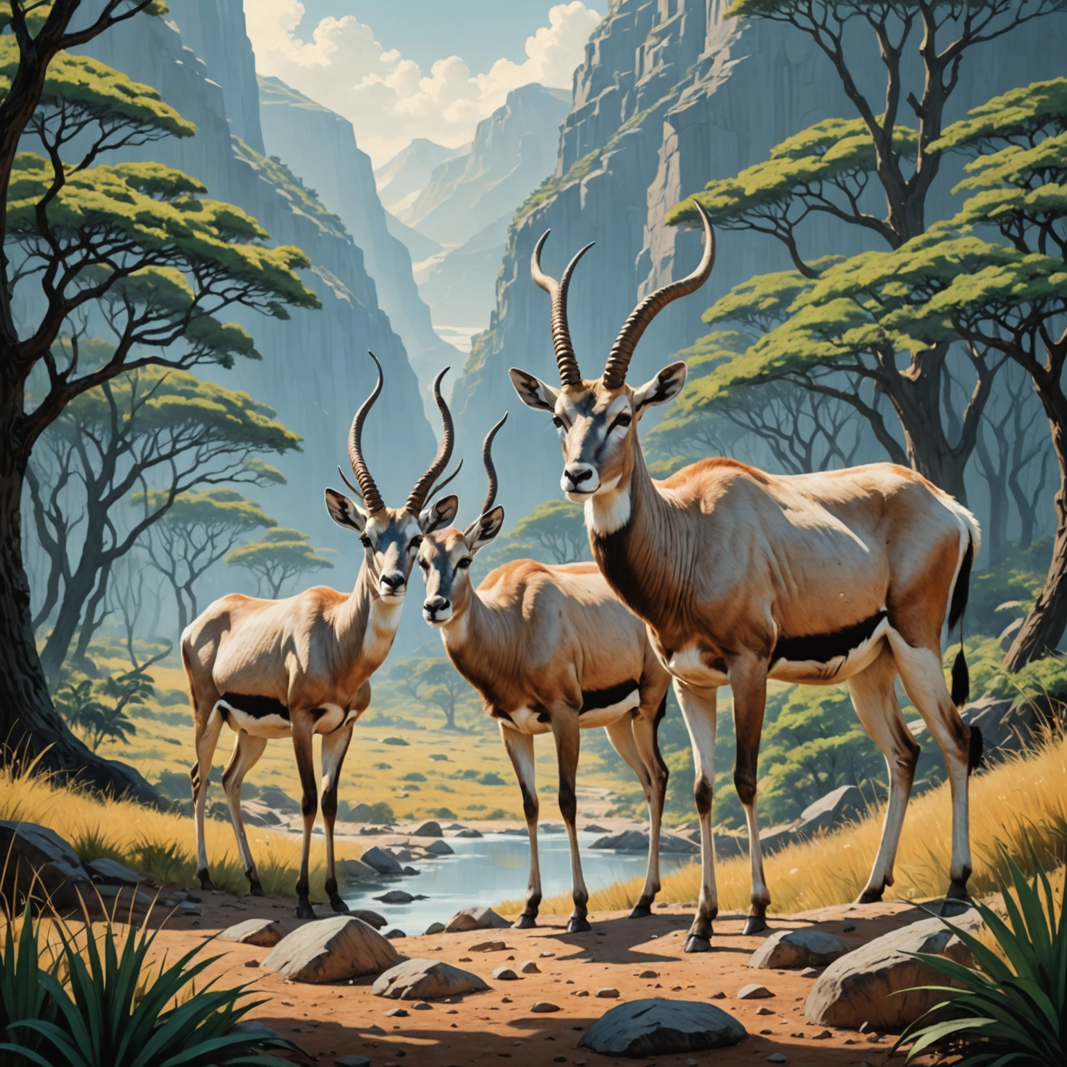 Самые редкие антилопы: знакомство с Аддаксом и Саолой