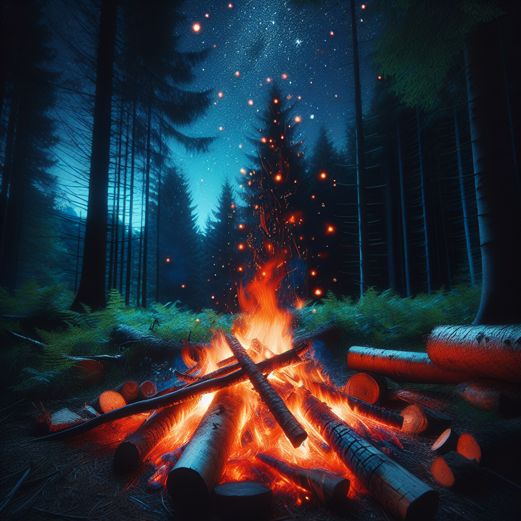 Костер в лесу: Искусство и Безопасность