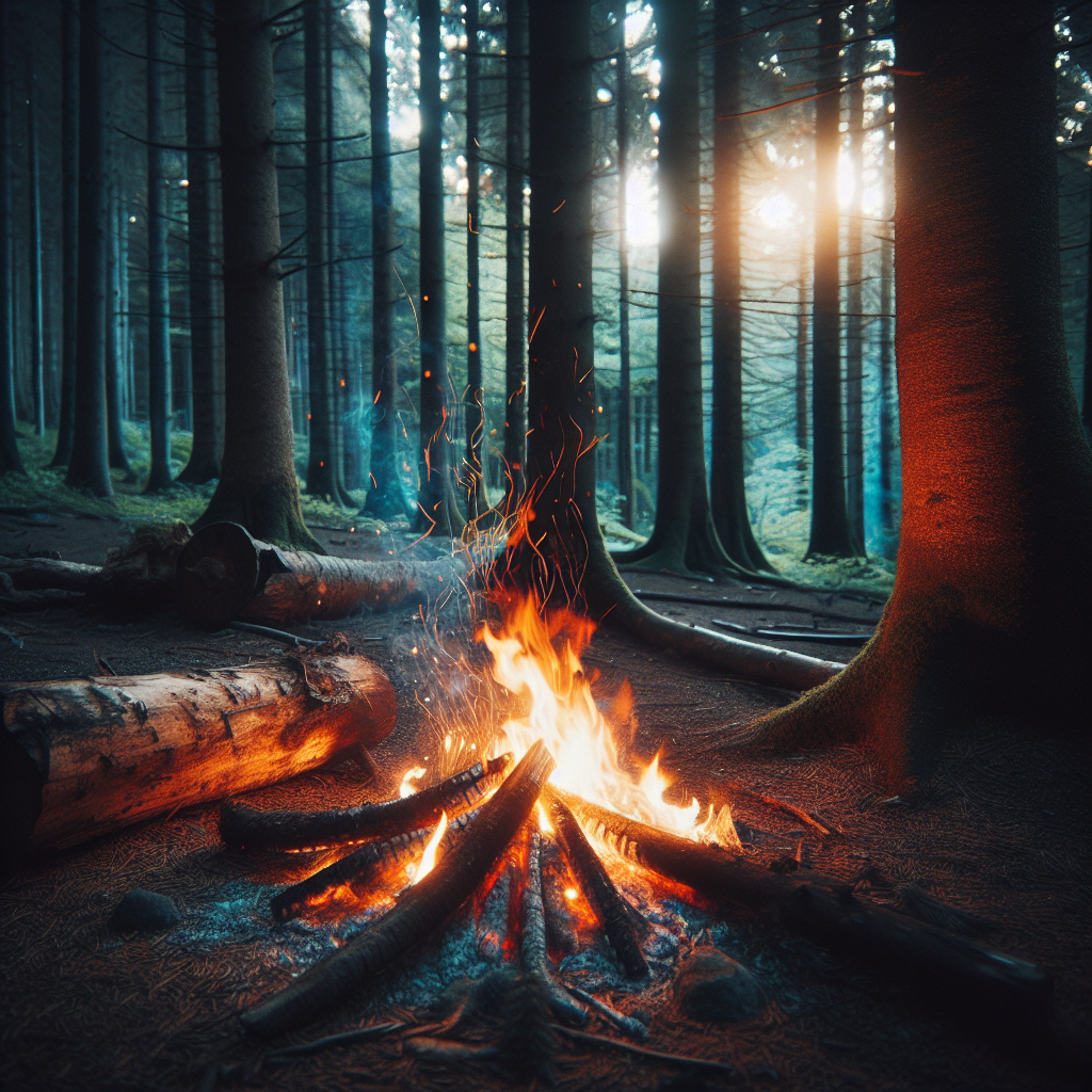 Костер в лесу: Искусство и Безопасность