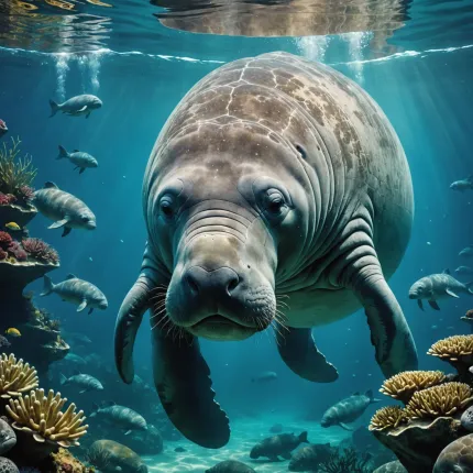 Погружение в мир Ламантинов: Медленные и теплые гиганты водных глубин