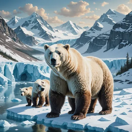 Самые большие медведи: Белый и гризли — величие природы в деталях