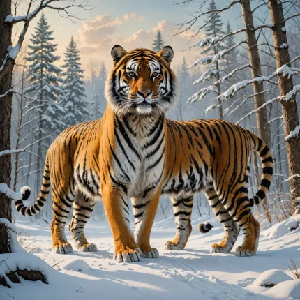 Самые большие тигры: Амурский и бенгальский — величие в мире дикой природы